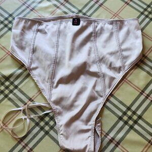 La Senza Thong Lace Up Corset Panties Size L Large NEW Tags ADD ON ONLY